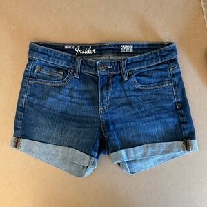 Cuffed Denim Shorts